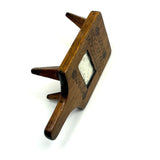 1929 50th Birthday Love Token Mirror with Feet and Handwritten Message on the Underside