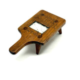 1929 50th Birthday Love Token Mirror with Feet and Handwritten Message on the Underside