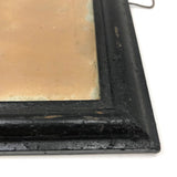 Wonderful Early 19th C. American Embroidery of Bird on Laid in Early Frame and Glass