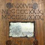 1929 50th Birthday Love Token Mirror with Feet and Handwritten Message on the Underside