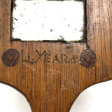 1929 50th Birthday Love Token Mirror with Feet and Handwritten Message on the Underside