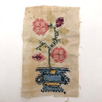 Sweet Little Flowers in Urn Cross Stitch Embroidery