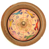 Earlier 20th Century Japanese Painted Treen Apple with Horse Roulette Inside