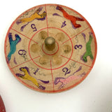 Earlier 20th Century Japanese Painted Treen Apple with Horse Roulette Inside