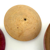 Earlier 20th Century Japanese Painted Treen Apple with Horse Roulette Inside