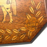 Marvelous Double Sided Antique PA Folk Art Box with Inlaid Horses