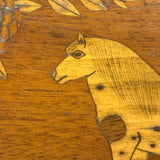 Marvelous Double Sided Antique PA Folk Art Box with Inlaid Horses
