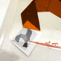 Perfectly (Post) Modern Printer's Mockup, As Found: Colored Film Over B&W Photo, Masking Tape, Mini Print