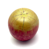 Earlier 20th Century Japanese Painted Treen Apple with Horse Roulette Inside