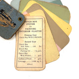 Well Used Dutch Boy Color Pack for Painters, c. 1920, with Color Names and Formulas on Reverse