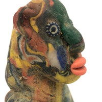 Curious, Colorful,  Polymer (Presumed Slag) Clay Figure