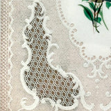 C. 1840s Paper Lace Valentine with Watercolored Flowers in Period Lemon Gold Frame