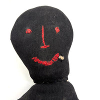 From the Pat Hatch Doll Collection, Charmer of a c. 1900 Black Stockingette Doll with Big Smile