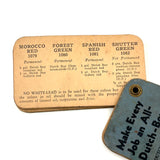 Well Used Dutch Boy Color Pack for Painters, c. 1920, with Color Names and Formulas on Reverse