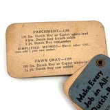 Well Used Dutch Boy Color Pack for Painters, c. 1920, with Color Names and Formulas on Reverse