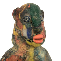 Curious, Colorful,  Polymer (Presumed Slag) Clay Figure