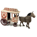 Dappled Horse and Abbots Milk Wagon, Wonderful Old Pennsylvania Folk Art Construction