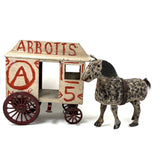 Dappled Horse and Abbots Milk Wagon, Wonderful Old Pennsylvania Folk Art Construction