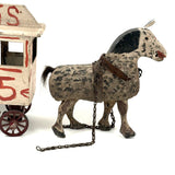 Dappled Horse and Abbots Milk Wagon, Wonderful Old Pennsylvania Folk Art Construction