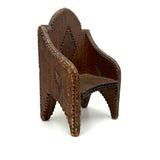 Charming Old Chip Carved Tramp Art Tabletop Chair