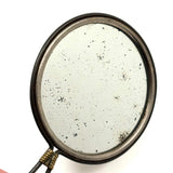 Two Views, Self-reflexive c. 1900 Hand Mirror, Woman Admiring Her Long Locks