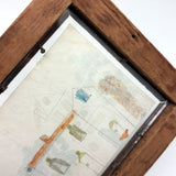 Charming Graphite and Watercolor House Portrait, Burdett NY, 1860s, with Another on Reverse
