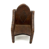 Charming Old Chip Carved Tramp Art Tabletop Chair