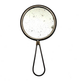 Two Views, Self-reflexive c. 1900 Hand Mirror, Woman Admiring Her Long Locks