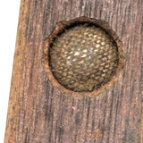 Old Hand-carved Wooden Mold for Lead Shot, Still Filled