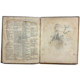 Warren's Primary Geography, 1886, with Animal Silhouettes End Paper Drawing