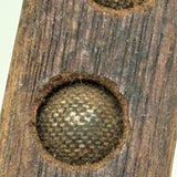 Old Hand-carved Wooden Mold for Lead Shot, Still Filled