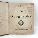 Warren's Primary Geography, 1886, with Animal Silhouettes End Paper Drawing