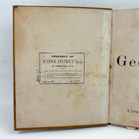 Warren's Primary Geography, 1886, with Animal Silhouettes End Paper Drawing