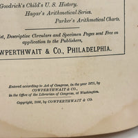 Warren's Primary Geography, 1886, with Animal Silhouettes End Paper Drawing