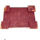 Exuberantly Painted Old PA Folk Art Box with Houses and Flowers