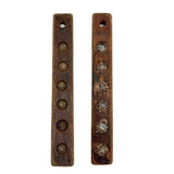 Old Hand-carved Wooden Mold for Lead Shot, Still Filled