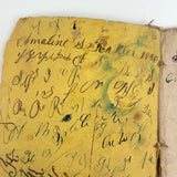 Cobb's 1853 Speller with Hand-sewn Fabric Spine, Animated Endpapers and Excellent Engravings