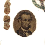 Amazing Patriotic Folk Art Stamp Collage on Milk Glass Plate