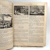 Warren's Primary Geography, 1886, with Animal Silhouettes End Paper Drawing