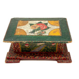 Exuberantly Painted Old PA Folk Art Box with Houses and Flowers