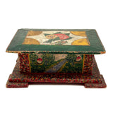 Exuberantly Painted Old PA Folk Art Box with Houses and Flowers