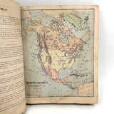 Warren's Primary Geography, 1886, with Animal Silhouettes End Paper Drawing