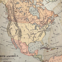 Warren's Primary Geography, 1886, with Animal Silhouettes End Paper Drawing