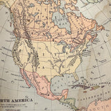 Warren's Primary Geography, 1886, with Animal Silhouettes End Paper Drawing
