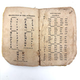 Cobb's 1853 Speller with Hand-sewn Fabric Spine, Animated Endpapers and Excellent Engravings
