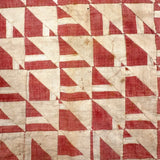 Like a Grid of Signal Flags, Great Old Hand-sewn Doll Quilt in Red and White
