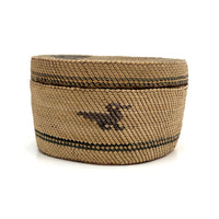 c. 1930s Makah / Nootka Northwest Coast Native Basket with Birds