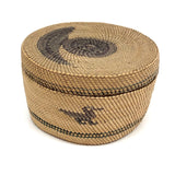 c. 1930s Makah / Nootka Northwest Coast Native Basket with Birds