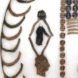 Amazing Patriotic Folk Art Stamp Collage on Milk Glass Plate