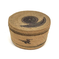 c. 1930s Makah / Nootka Northwest Coast Native Basket with Birds